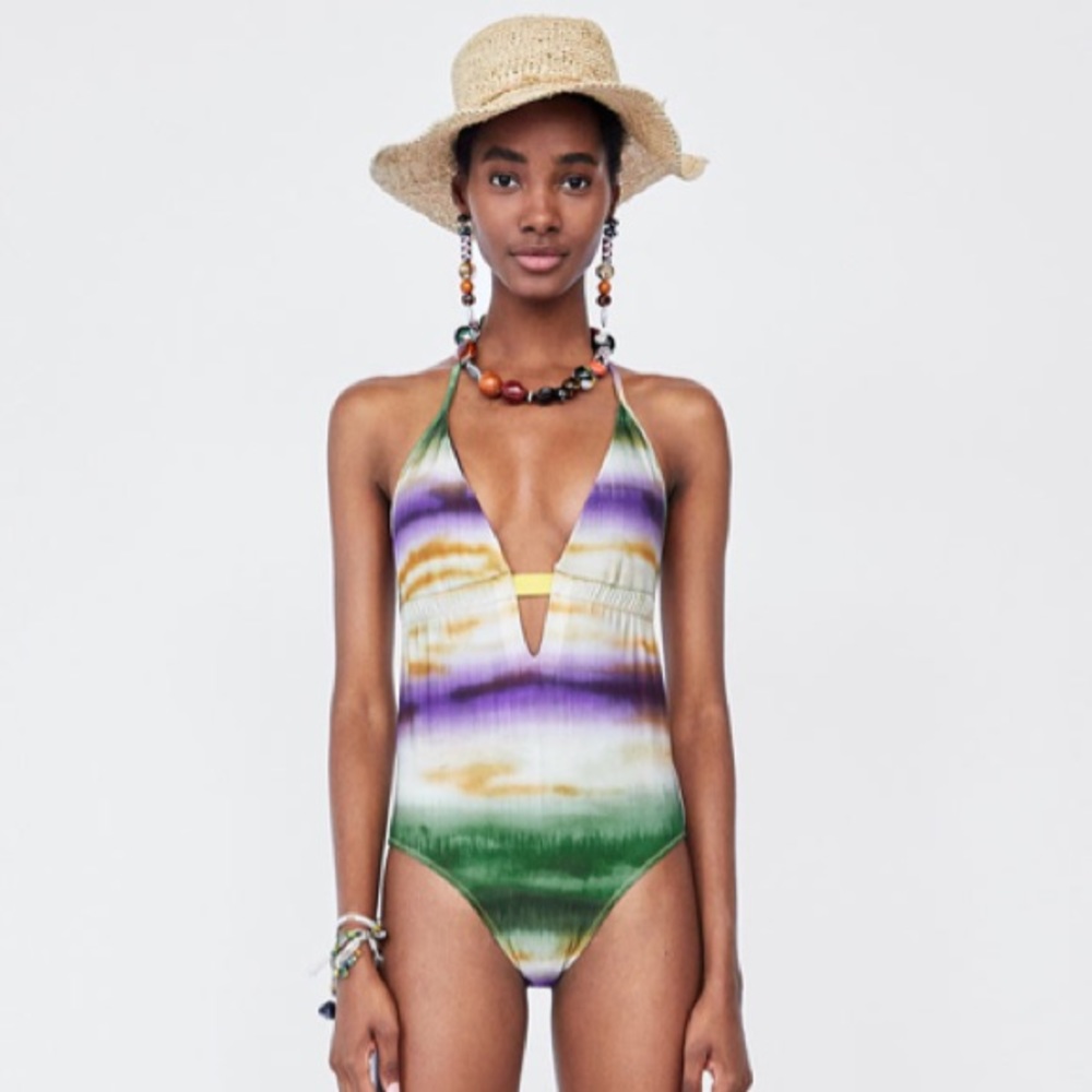 Zara tie dye swimsuit size medium